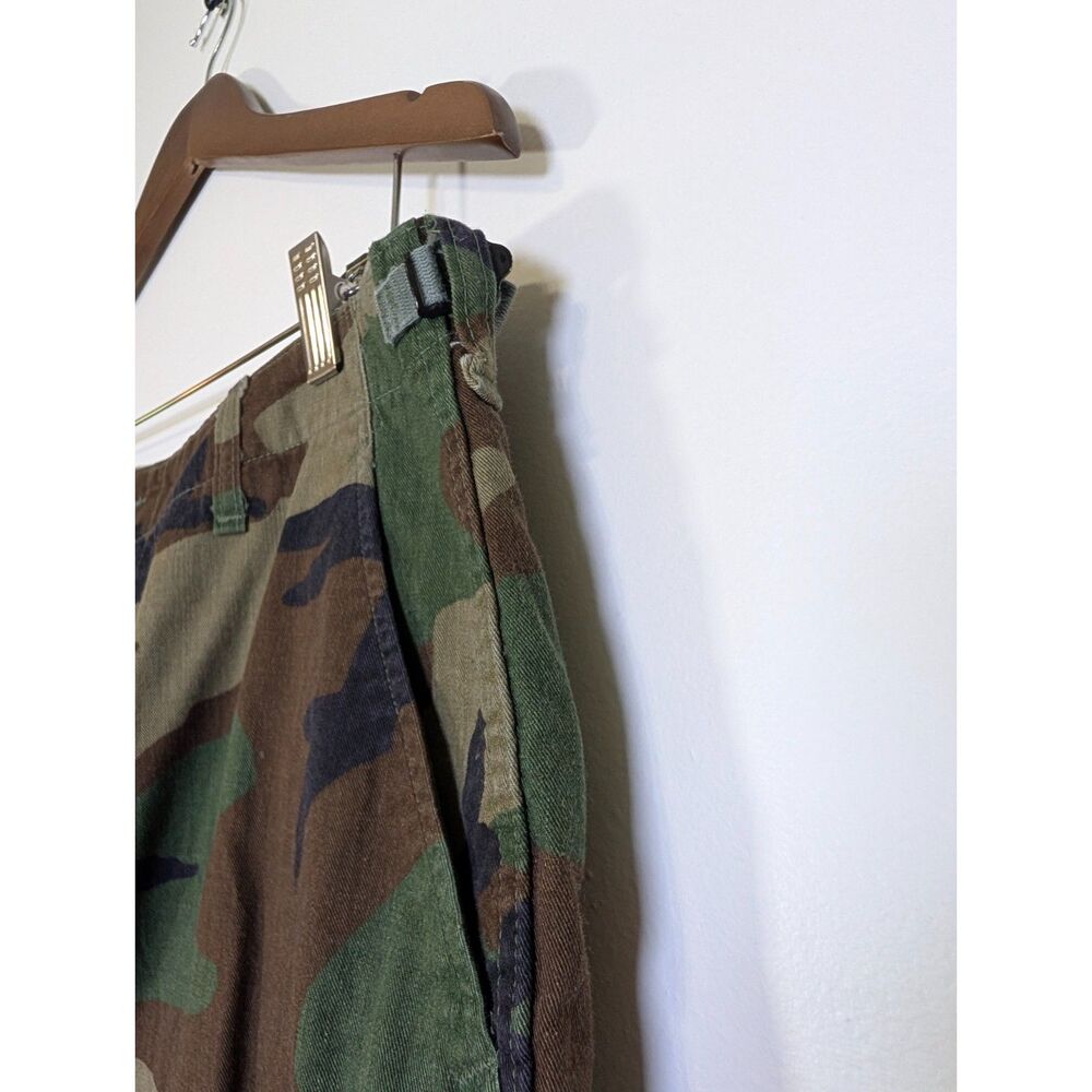 US Military Woodland Camo Cargo Pants Medium 31-35 Long Gorpcore Utility - Picture 6 of 13